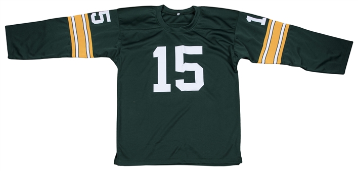 Bart Starr Autographed 1960s Style Green Bay Packers Jersey (JSA)